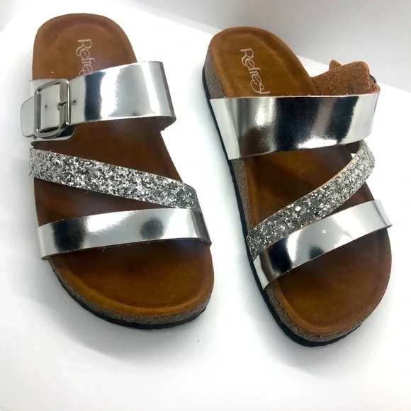 Belt Buckle Glitter Sandals - Picture 12 of 16